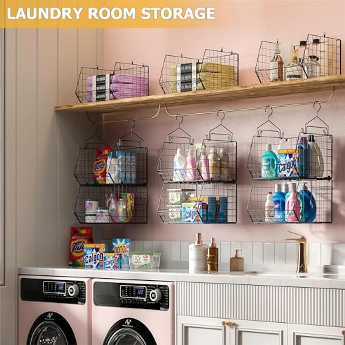 X-cosrack 7-Tier Foldable Black Hanging Closet Organizer & Storage Rack