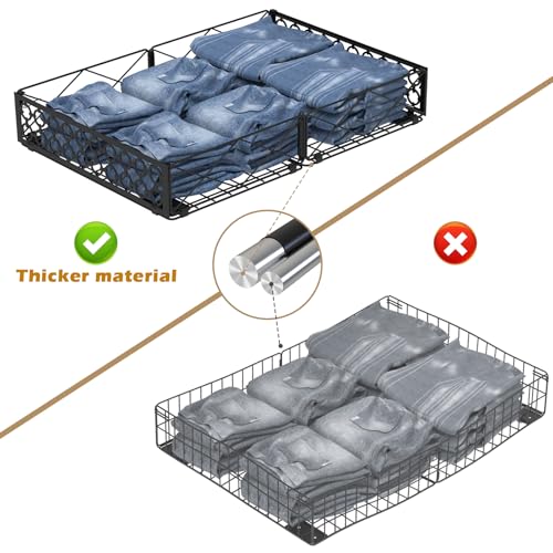 Under Bed Storage with Wheels Pack of 4 - Low Profile Rolling Organizer Bins