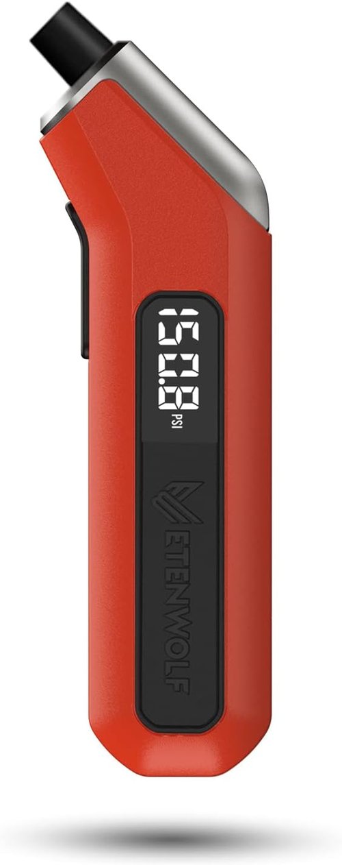 ETENWOLF T300 Digital Tire Pressure Gauge - Accurate 3-200 PSI Calibration | Replaceable AAA Batteries, Vivid Orange