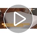 EASELAND King Size Cotton Mattress Topper Pillow Top White 78x80 Inch Deep Pocket