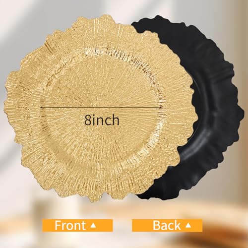 24 Pcs Gold Reef Charger Plates 13-inch Decorative Tableware Set