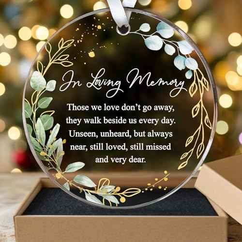 ZAGKOO Memorial Ornament - Memorial Keepsake Ornament for Loss of Loved One - Bereavement Gifts, in Loving Memory Gifts - Remembrance, Sympathy Gift - Acrylic Christmas Ornaments 2025