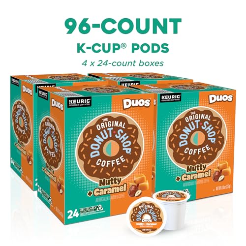 Nutty + Caramel Coffee Pods - Medium Roast, Recyclable Keurig K-Cup, 24 Count (Pack of 4)