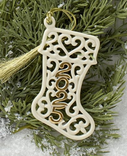 Lenox 2025 Holiday Stocking Ornament - Christmas Hanging Decoration