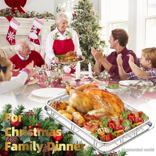 17 Inch Silver Large Oven Air Fryer Basket and Tray Set - Extra Large Capacity