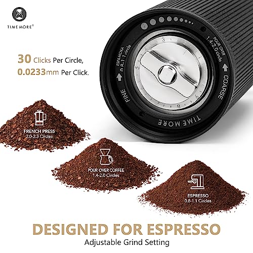 TIMEMORE Chestnut C3 ESP Pro Manual Coffee Grinder Black - Precise Conical Burrs
