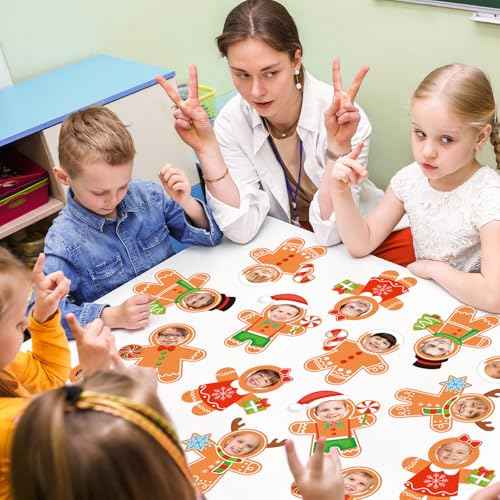 36 Pcs Christmas Gingerbread Cutouts for Xmas Bulletin Board Decoration with Photo Space for DIY Photo Craft Christmas Classroom Party Wall D?cor