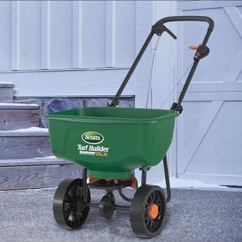 Scotts Turf Builder EdgeGuard DLX Broadcast Spreader for Lawn, Seed & Salt - Single Pack / Deluxe