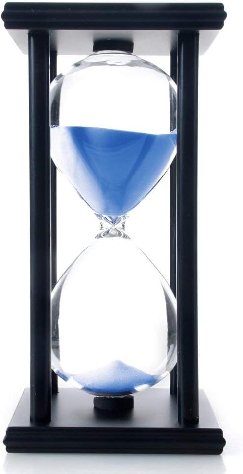 60-Minute Wood Sand Timer Hourglass | Bellaware White Decorative Timer