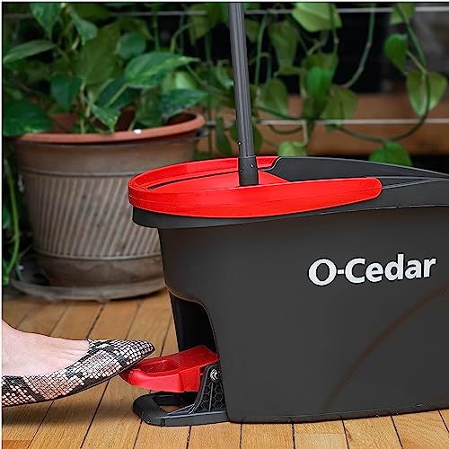 Spin Mop with 2 Extra Refills - Microfiber Floor Cleaning System with Bucket