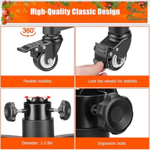 Heavy Duty Rolling Christmas Tree Stand with Wheels for 7-10 ft Artificial Trees