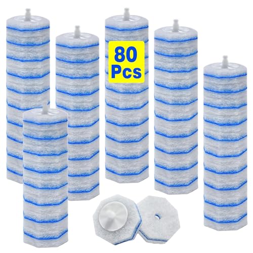 80 Count Toilet Bowl Refills - 3-Layer Upgrade Fits Clorox Toilet Brush - Variation of 1 Pack of 80
