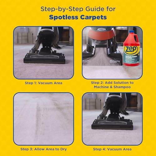 Zep Premium Carpet Shampoo 1 Gal - Deep Cleaning & Stain Removal - Case of 4 - Variation 1