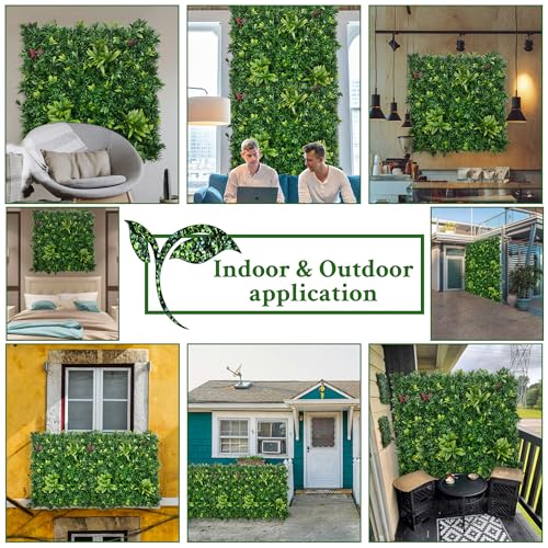 Artificial Boxwood Hedge Wall Panels 40x120 Inches - Green Privacy Fence