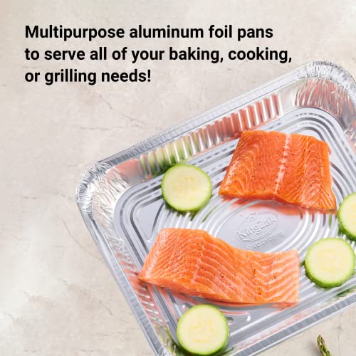 Disposable Aluminum Half Size Baking & Roasting Pans 9x13 - 100 Pack