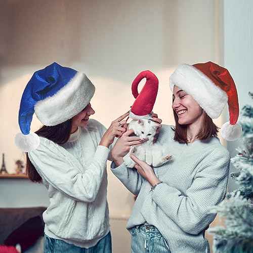 Santa Hat,Adults Unisex Velvet Christmas Hat,New Year Festive Party Christmas Supplies