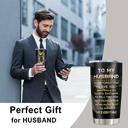 Husband Birthday Gift Tumbler 20oz — kirusel, Anti-Leak BPA-Free Flip Lid
