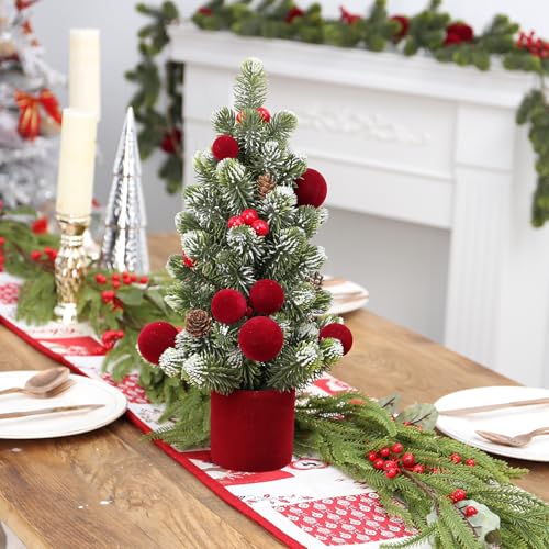 18Inch Small Christmas Tree for Home Table Xmas Indoor Decor