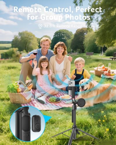 Auto Face Tracking Tripod for Smartphone and Camera with Ring Light