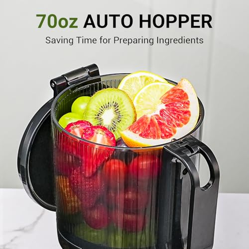 AMZCHEF Cold Press Juicer, 5.8" Wide Mouth Hopper for Whole Recipe