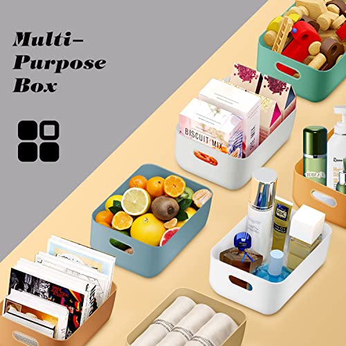 OWill 7-Pack Large 7.2L Plastic Storage Baskets for Home & Classroom Organization