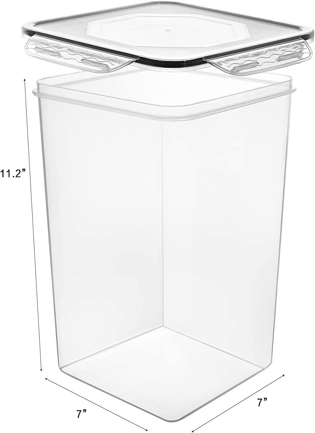 MCIRCO Extra Large 7qt Food Storage Containers - Airtight 4-Piece Set for Flour & Sugar | Includes Measuring Cups & Labels