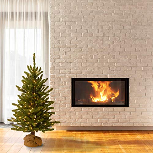 4ft Pre-Lit Artificial Christmas Tree - Full Profile Holiday Decor - Variation of Trees