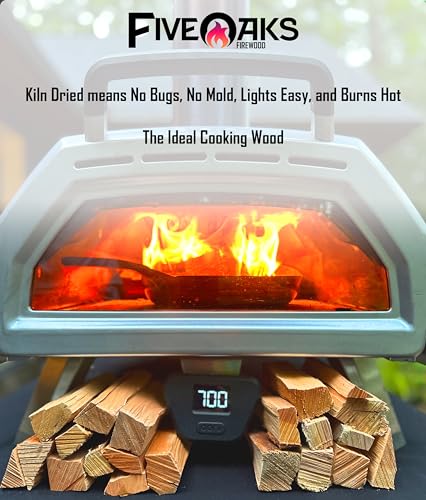 Kiln Dried Oak Pizza Oven Wood - Medium Box 14-16lbs for Ooni Gozney Solo Stove