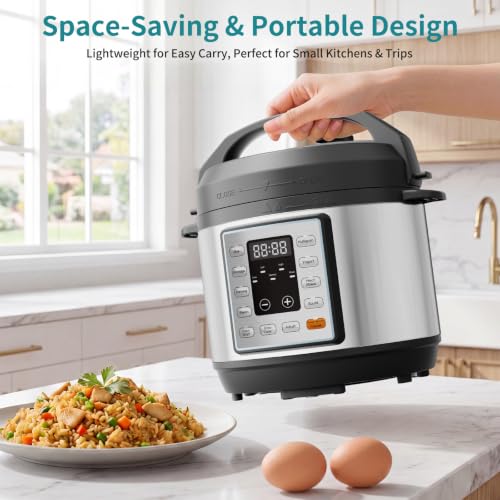 OLIXIS 10-In-1 Electric Pressure Cooker, 3 Quart Multi Cooker for