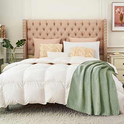 Longhui Bedding Light Green Chunky Cable Knit Throw Blanket 51 x 63 in - 100% Organic Cotton