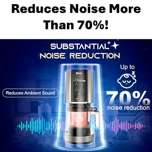 Oversized Blender Cover for Ninja Creami & Under-Cabinet Blenders - Noise-Reducing