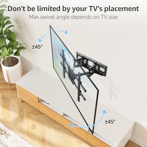 Full Motion TV Wall Mount 40-85 inch, Tilting Swiveling Articulating Bracket