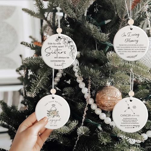 Our First Christmas Engagement Ornament for Newly Engaged Couples 2025 Unique 1st Xmas Engaged Gift