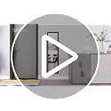 LFT HUIMEI2Y Black Full Length Wall Mirror 50x14 Inches with Engraved Frame