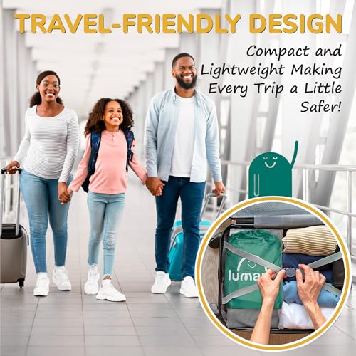 Inflatable Bed Rail for Toddlers 2 Pack - Portable Travel Bed Bumpers for Twin Full Queen King Beds - Non-Slip Safety Guard Rails