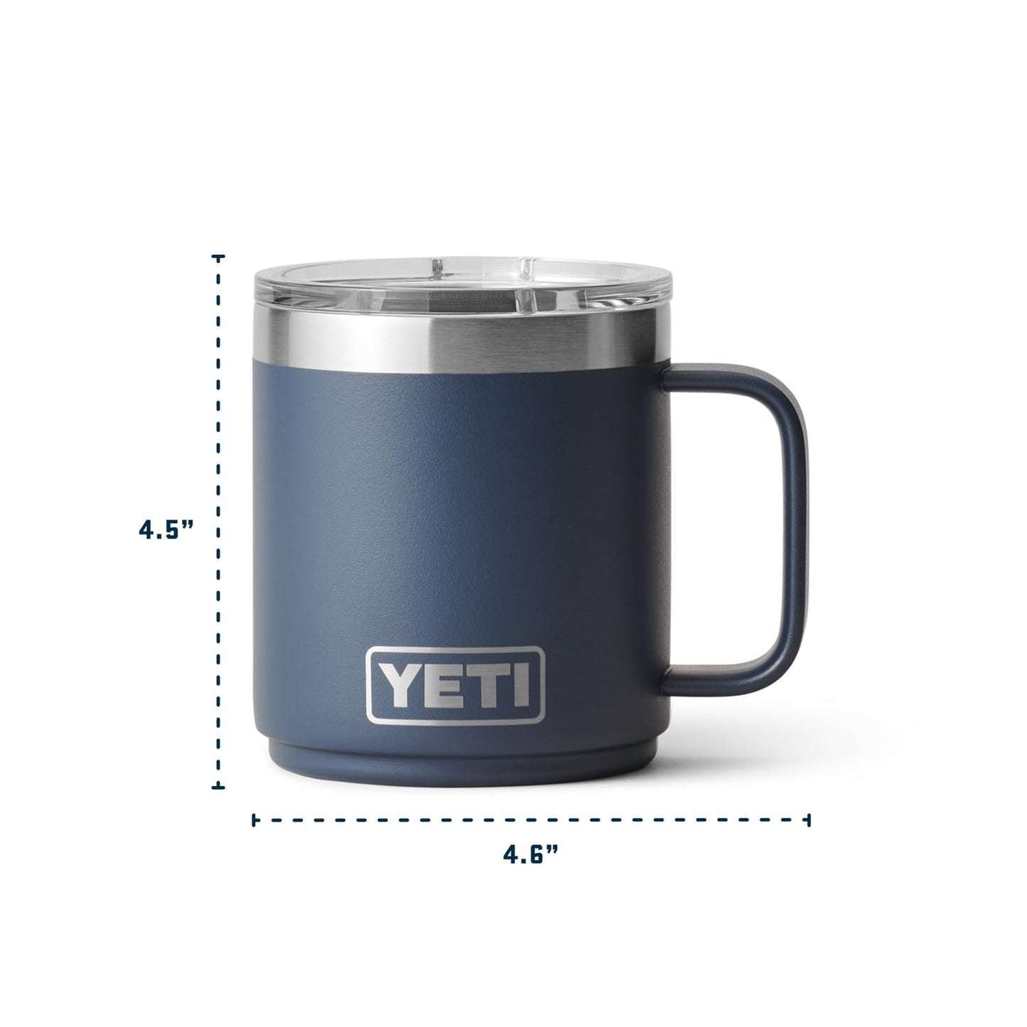 YETI Rambler 10 oz Ceramic Lined Stackable Mug, Vacuum Insulated, Stainless Steel with MagSlider Lid, Seafoam