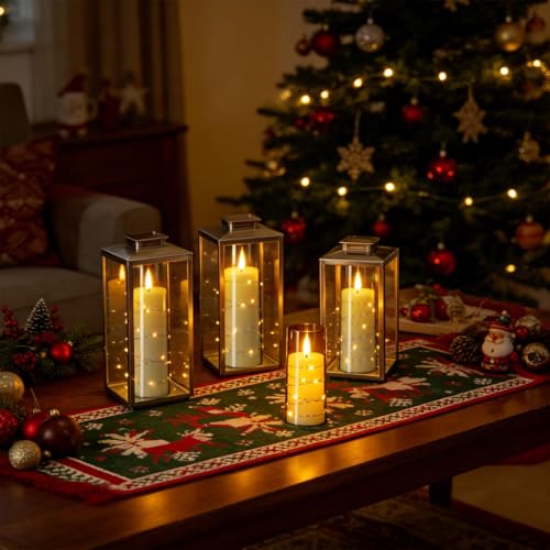 5 Pack Rechargeable Flameless Glass Candles with Remote, Timer & USB charging