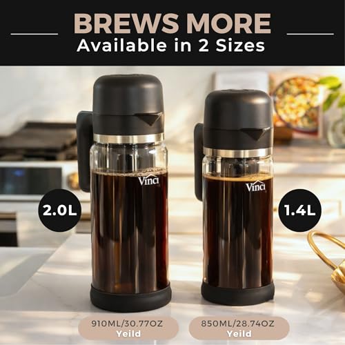 VINCI Express 1.4L Electric Cold Brew Coffee Maker - Fast 10-Minute Brewer