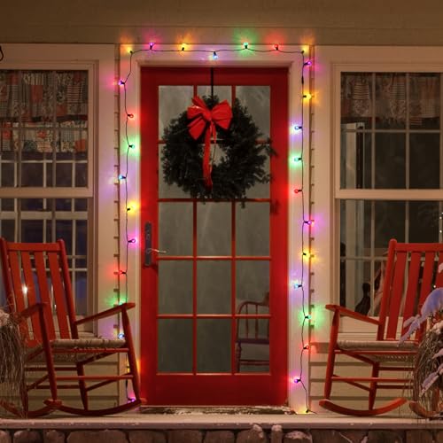 Brillarlights Christmas Multicolor Tinsel Globe Lights 17 ft, 25 LED