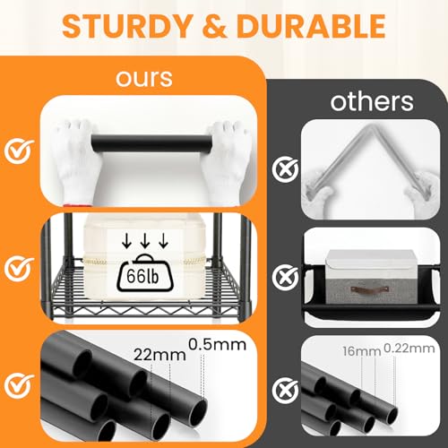 Heavy Duty Clothes Rack with 6 Rods & 6 Shelves - Portable Closet 76.4"x15.7"x68.5"