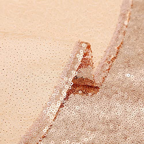 Rose Gold 24-Inch Sequin Christmas Tree Skirt - QueenDream