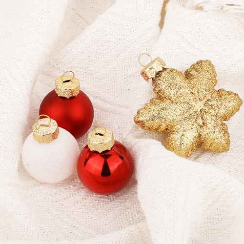 100pcs Round Christmas Ball Ornament Caps 0.71in, Ornament Tops Caps Xmas Hanger DIY Decorations Cap for Christmas Tree Ceramic Glass Porcelain Top Hanging Ornaments, Gold
