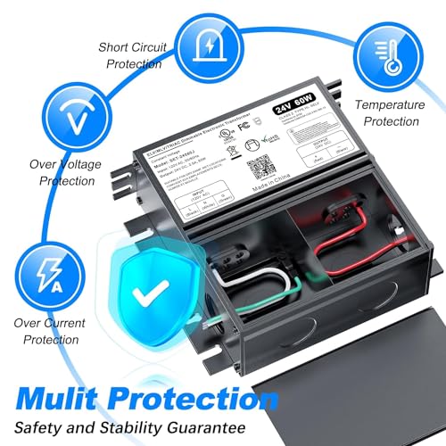 Inexaccessories 60W 24V Dimmable LED Driver with Built-in Junction Box for Lutron & Leviton Dimmer