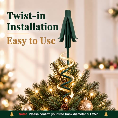 Christmas Tree Topper Holder - Adjustable Metal Stabilizer for Tree Toppers