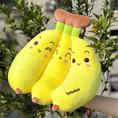 Hofun4U Banana Plush Pillow - 13" Stuffed Animal Fruit Toy Pillow Holiday for Girls Boys
