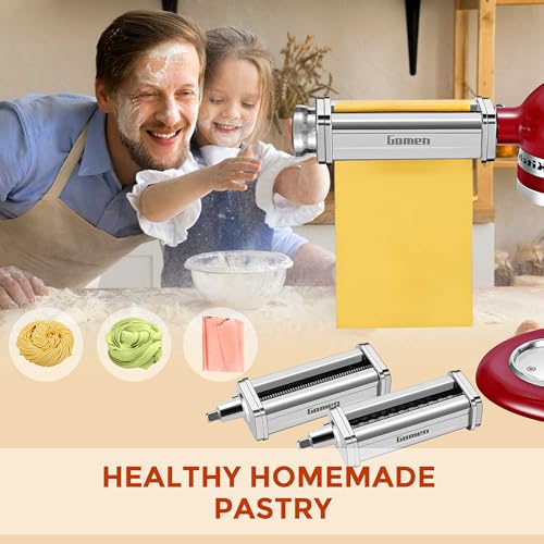 Plus 3-Piece Pasta Maker Attachment Set for KitchenAid Stand Mixers - Stainless Steel