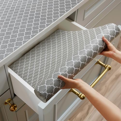 Gray Non-Adhesive Non-Slip Shelf and Drawer Liner - 23.6W x 354L