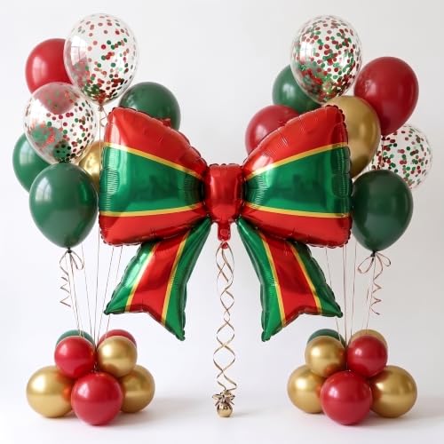 TiAaihion Red Green Gold Christmas Balloon Set 31PCS Holiday Party Decorations