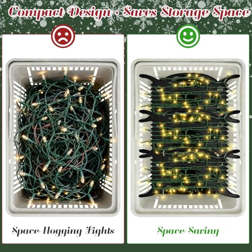 ADXVR 12-Pack Christmas Light Storage Reels Organizer, Cord Winders & Extension Hose Holder