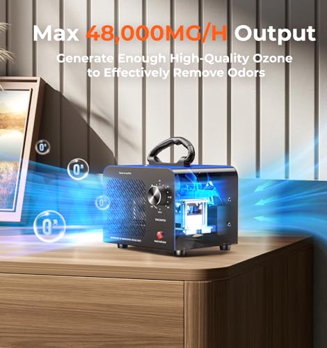 Hadlook Ozone Generator 48,000mg/h High Capacity O3 Machine - Blue - B-Blue